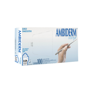 Guante de Vinil marca Ambiderm Mediano