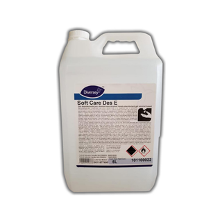 Jabón Antibacterial Suave para Manos marca Soft Care Des E Diversey Gel Alcohol 75% Certificado COFEPRIS USA Bomba R-28