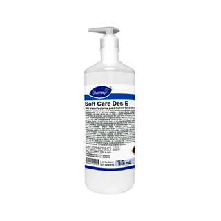 Jabón Líquido marca Soft Care Des E Diversey Gel Alcohol 75% Certificado COFEPRIS 946 ml
