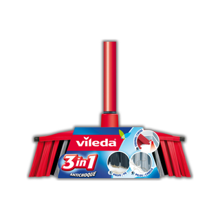 Escoba 3 en 1 Antichoque marca Vileda