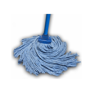Trapeador Blend Open End Grande marca Victoria 350 g con Bastón Metálico USA 52193 color Azul