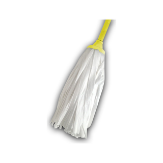 Trapeador Tela No Tejida Delgada Mediano marca Victoria con Grapa y Bastón Rosca 7/8" USA 52252 color Amarillo
