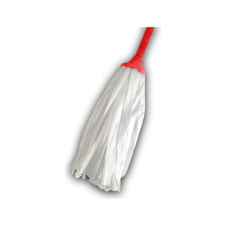 Trapeador Tela No Tejida Delgada Mediano marca Victoria con Grapa y Bastón Rosca 7/8" USA 52255 color Rojo