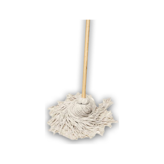 Trapeador de Pabilo Forjado marca Victoria 325 g Pabilo Algodón Dreff con Bastón de Madera 1.20 m