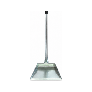 Recogedor De Lamina Reforzado Metalico Siltec. Alto Bastón 60Cm, Ancho Base 25Cm, Largo Base 25Cm