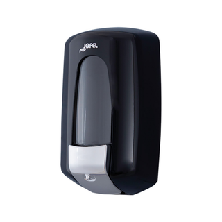 Jabonera Aitana ABS marca Jofel 900 ml con Llave de Seguridad y Kit de Instalación color Negro