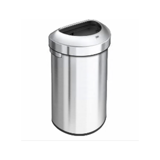 EKO Bote de Basura 80 litros Acero Inoxidable Forma D Antihuellas