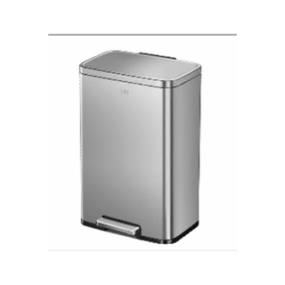 EKO Bote de Basura 12 Litros con Pedal Acero Inoxidable Mate Cierre Suave y Contenedor Interior