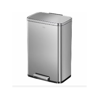 EKO Bote de Basura 30 Litros Acero Inoxidable Mate con Tapa Cierre Suave y Contenedor Interior