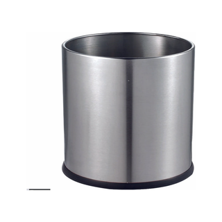 EKO Bote de Basura 9 litros Redondo con Aro de Acero Inoxidable Plata