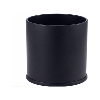 EKO Bote de Basura 9 litros Redondo con Aro Superior Negro de Acero Inoxidable