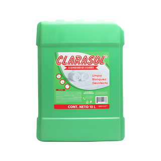 Blanqueador y Desinfectante marca Clarasol 10 L para Ropa