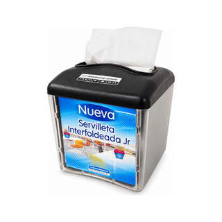 Servilletero marca KimPop Una por Una USA Servilleta 91666 color Negro