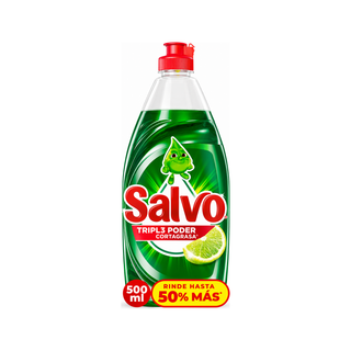 Lavatrastes Líquido marca Salvo Aroma Limón 500 ml