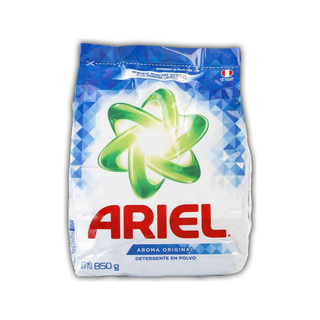 Detergente en Polvo marca Ariel 850 g