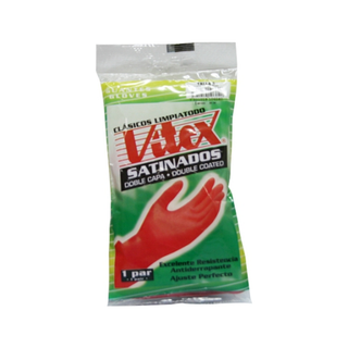 Guante Satinado Doble Capa marca Vitex No.9 1 par color Rojo