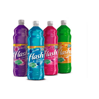 Limpiador Multiusos Desinfectante marca Flash Lavanda 828 ml