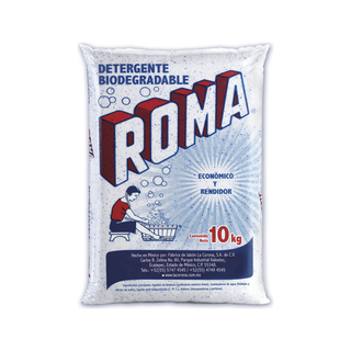 Detergente en Polvo marca Roma 10 kg