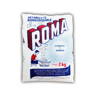 Detergente en Polvo marca Roma 2 kg