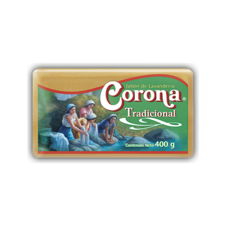 Jabón de Pasta marca Corona 400 g con Envoltura color Amarillo