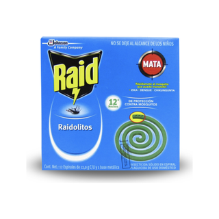 Insecticida marca Raidolitos en Espiral 12 g
