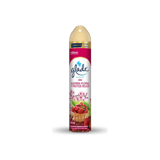 Aromatizante marca Glade Alegría Floral y Frutos Rojos 345 g 400 ml Aerosol