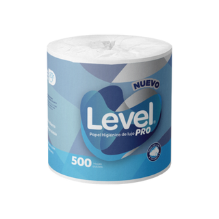 Papel Higiénico marca Level Pro 500 Hojas Dobles 11x9.5 cm Empaque Individual - Master con 48 rollos
