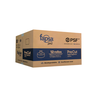 Papel Higiénico Eco marca Fapsa Fluido Céntrico Precortada 180 m USA Equipo DE08590