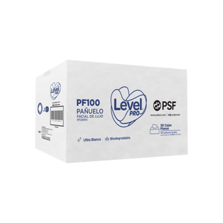 Pañuelo Facial Plano marca Level Pro - Cajilla con 100 servicios