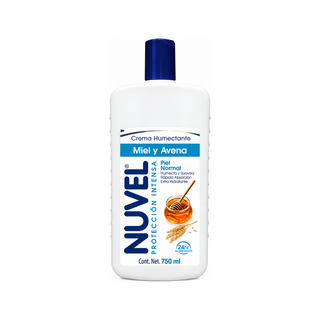 Crema Humectante marca Nuvel Miel y Avena 750 ml
