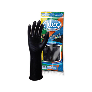 Guante Clásico Colors marca Adex No.7 28 cm Largo color Negro