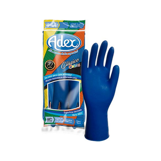 Guante Clásico Colors marca Adex No.7 28 cm Largo color Azul