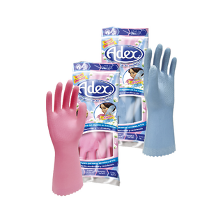 Guante Afelpado marca Adex No.9 30 cm Largo color Azul