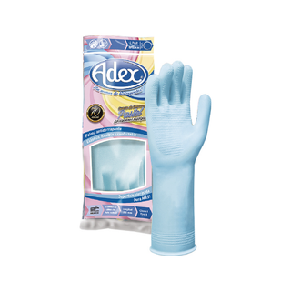 Guante Pastel Multi marca Adex No.8 28 cm Largo color Azul