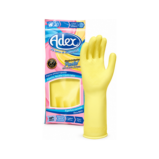 Guante Pastel Multi marca Adex No.8 28 cm Largo color Amarillo