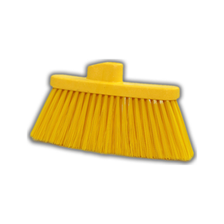 Escoba marca Castor 4" Rigidez Suave PBT Doble Perforación para Polvos Finos y Medios color Amarillo