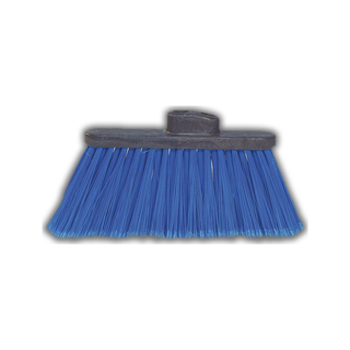Escoba Angular marca Castor 4" en PVC para Barrido Polvos Muy Finos color Azul