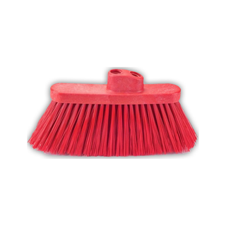 Escoba Angular marca Castor 4" en PVC para Barrido Polvos Muy Finos color Rojo