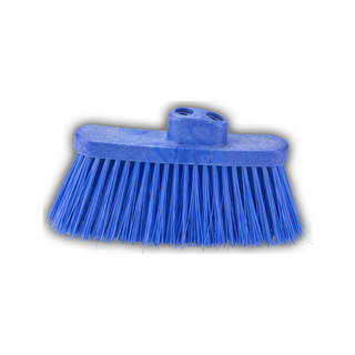 Escoba marca Castor 4" Rigidez Media PBT Doble Perforación para Polvos Medios y Gruesos color Azul
