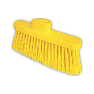 Escoba marca Castor 4" Rigidez Media PBT Doble Perforación para Polvos Medios y Gruesos color Amarillo