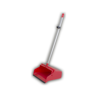 Recogedor Dust Pro de Plástico con Bastón color Rojo