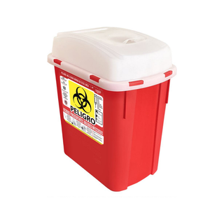 Cesto marca Sablón 4 L Uso RPBI Punzocortantes color Rojo