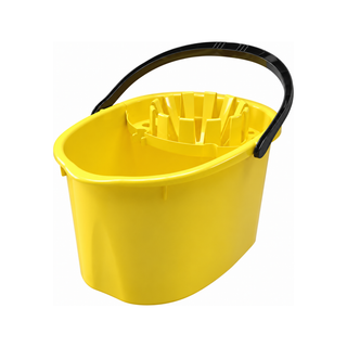 Cubeta con Exprimidor de Plástico marca Sablón 17 L USA Base Ruedas 8105R color Amarillo