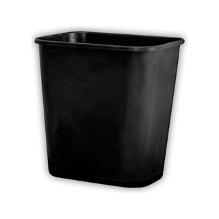 Cesto Papelero Rectangular Chico 13 L sin Tapa color Negro