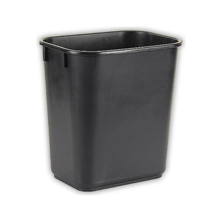 Cesto Papelero Rectangular Mini 7 L sin Tapa color Negro