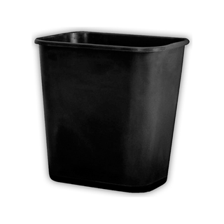 Cesto Papelero Rectangular Mediano 28 L sin Tapa color Negro
