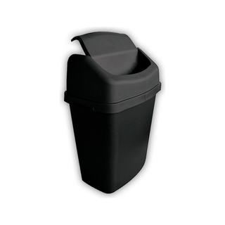 Cesto Papelero Rectangular Balancín Mini 7 L color Negro
