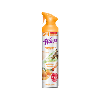 Aerosol HO marca Wiese 3 en 1 Mandarina y Sándalo 226 g 8 oz Desinfecta Aromatiza y Neutraliza Olores