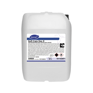 Jabón Líquido marca Soft Care Des E Diversey Gel Alcohol 75% Certificado COFEPRIS 20 L
