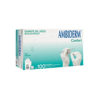 Guante de Látex Confort marca Ambiderm Grande Ambidiestro